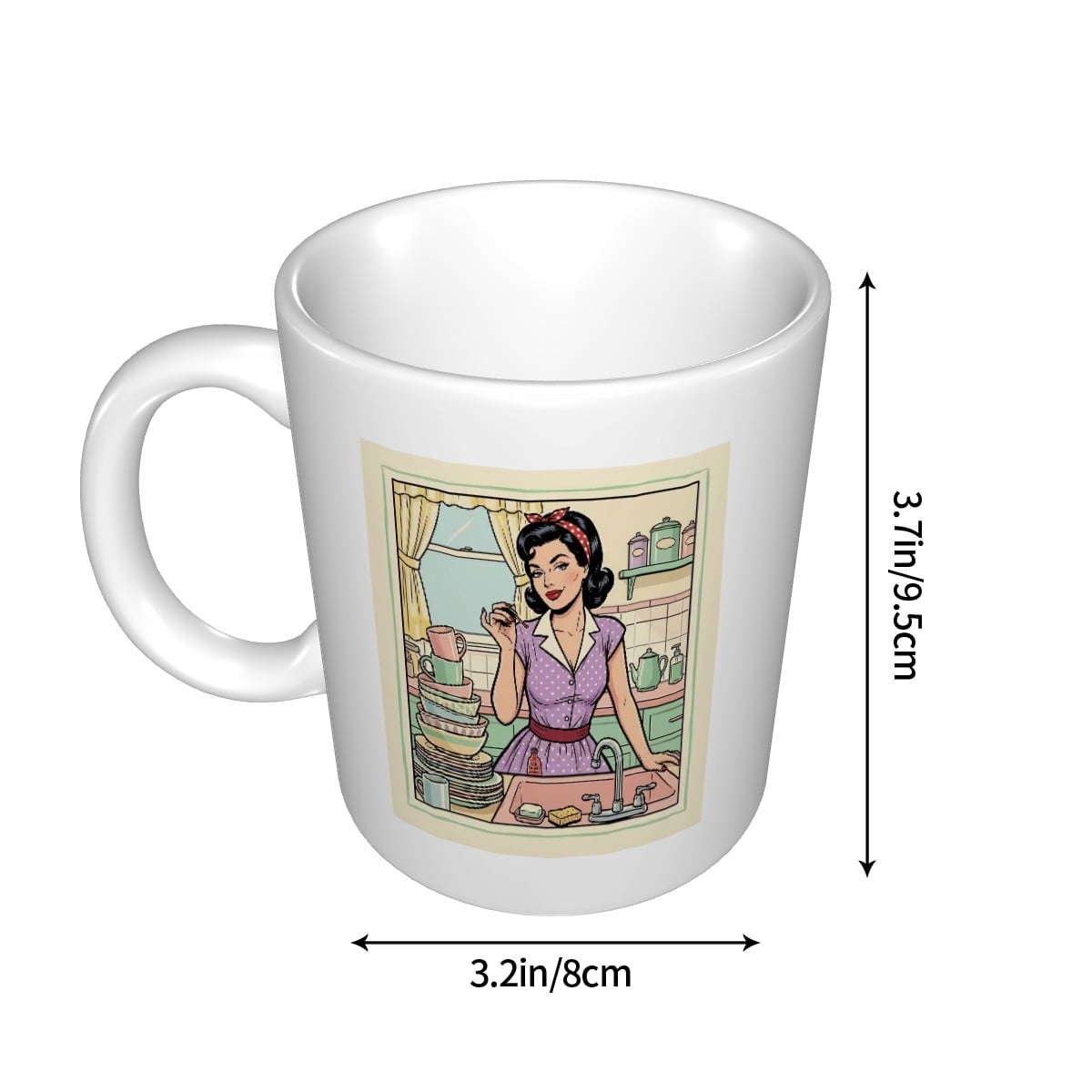 50s Retro Ceramic Coffee Mug (11oz)