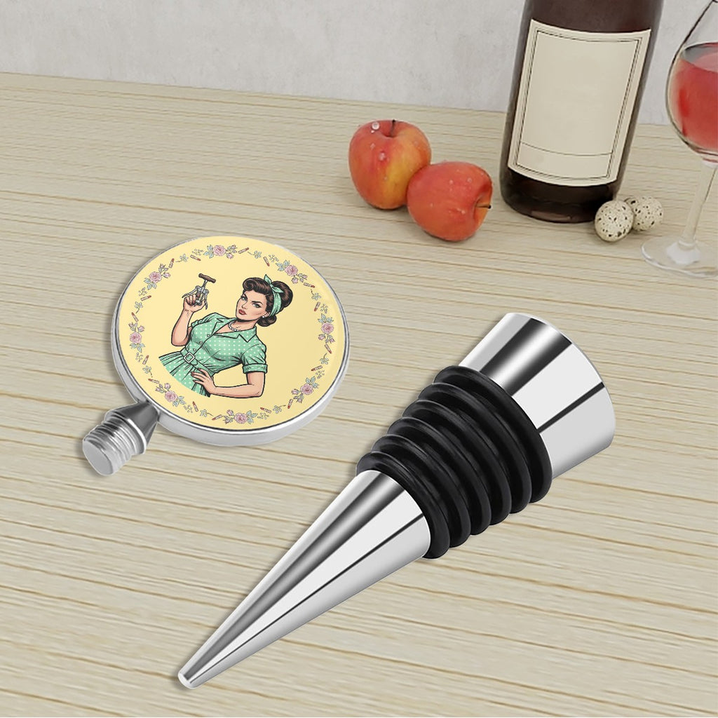 50s Retro Wine Bottle Stopper – Reusable Wine Saver