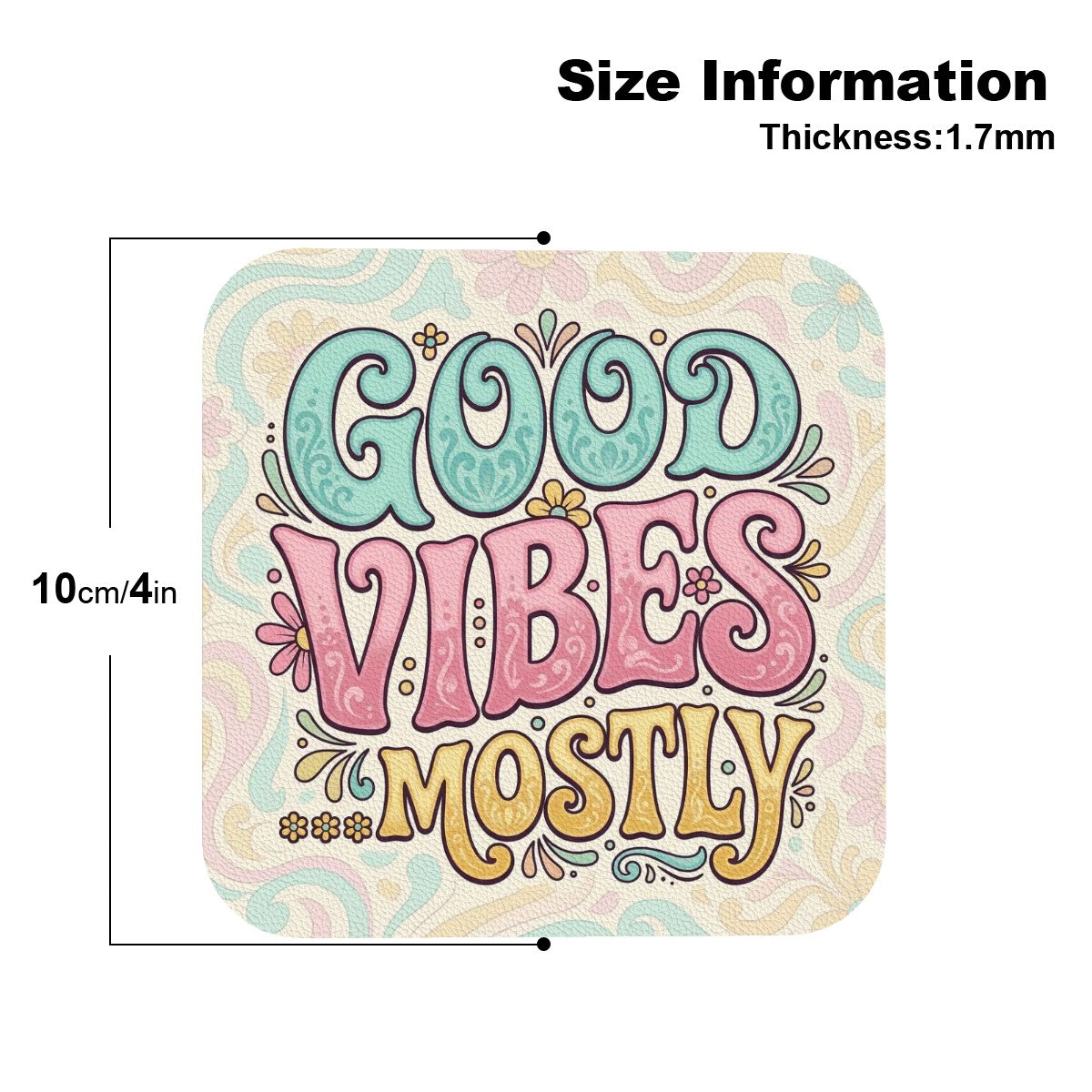 70s Retro Drink Coasters – Groovy Vintage Coaster Set (6 Pack)
