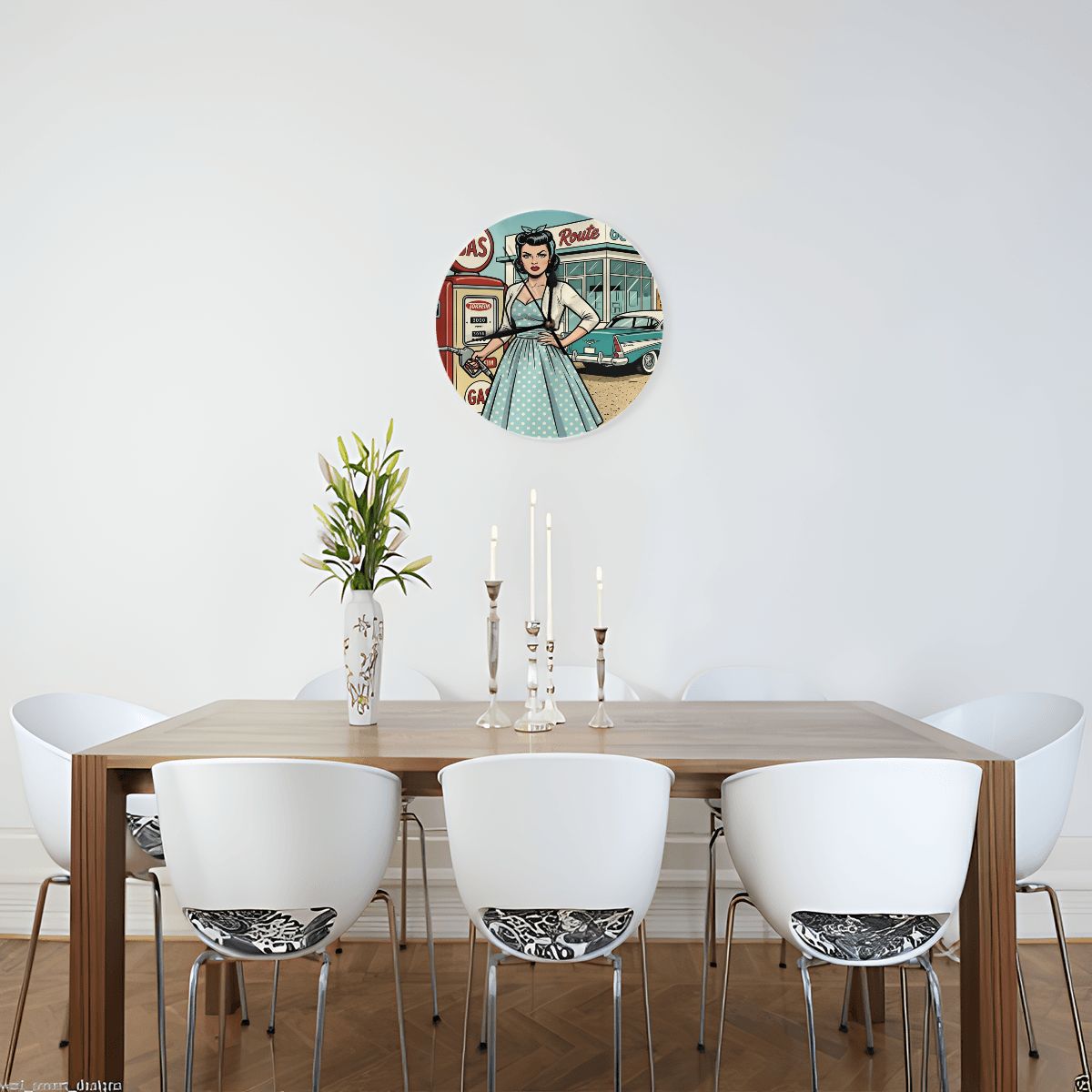 50s Retro Wall & Desk Clock