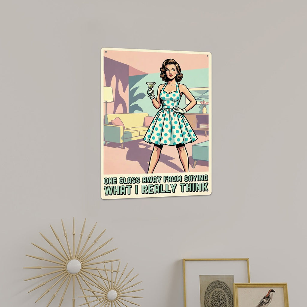 50s Retro Metal Tin Sign 16"x12" (Vertical)