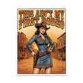 Western Metal Tin Sign  16"x12" (Vertical)