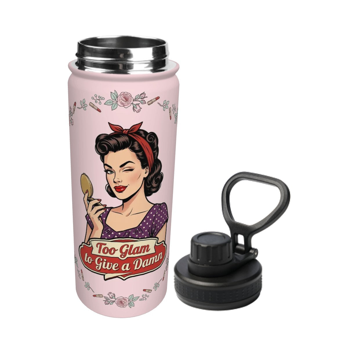 50s Retro Insulated Water Bottle (18oz)