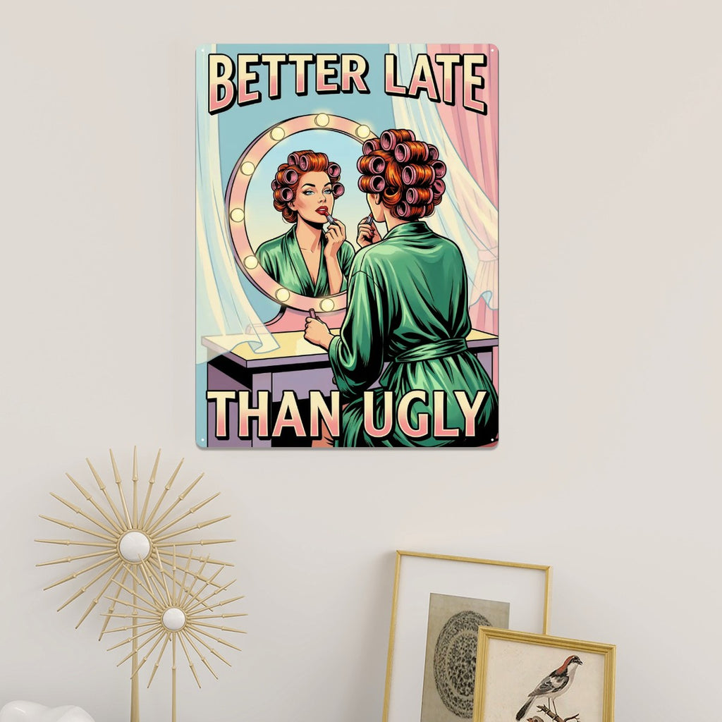 50s Retro Metal Tin Sign 16"x12" (Vertical)