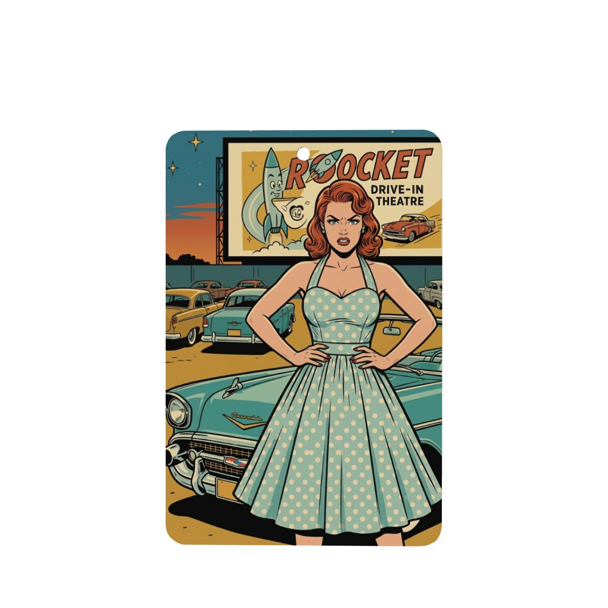 50s Retro Car Air Freshener Card (1pc)