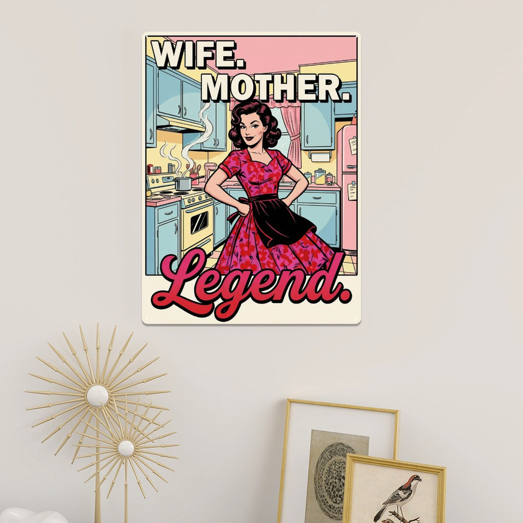 50s Retro Metal Tin Sign 16"x12" (Vertical)