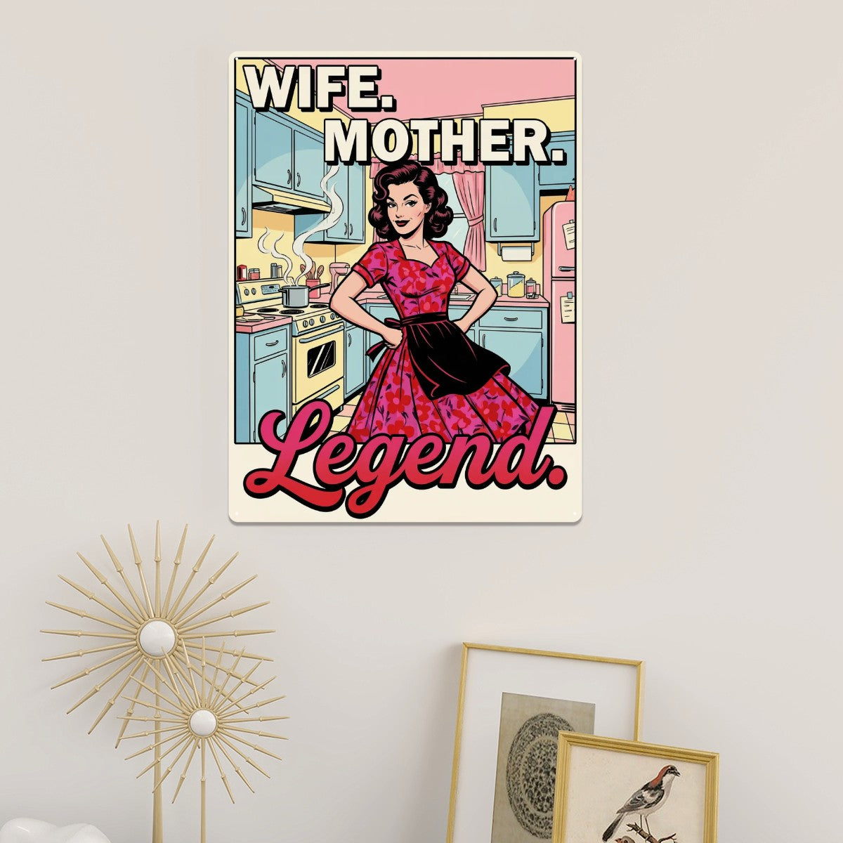 50s Retro Metal Tin Sign 16"x12" (Vertical)