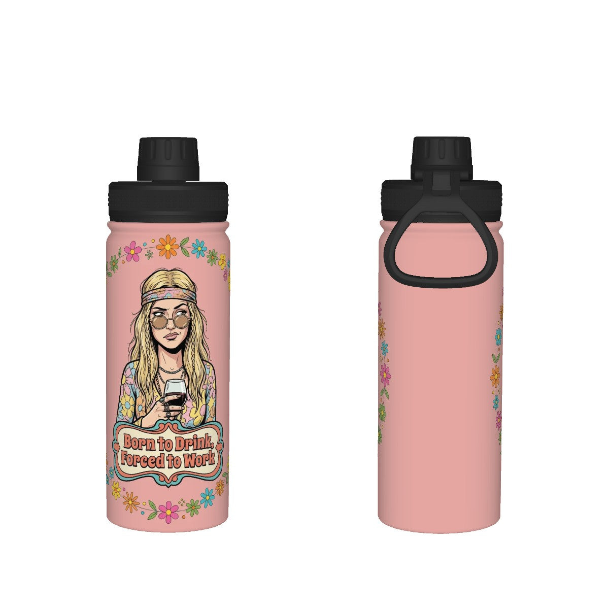 70s Retro Insulated Water Bottle (18oz)