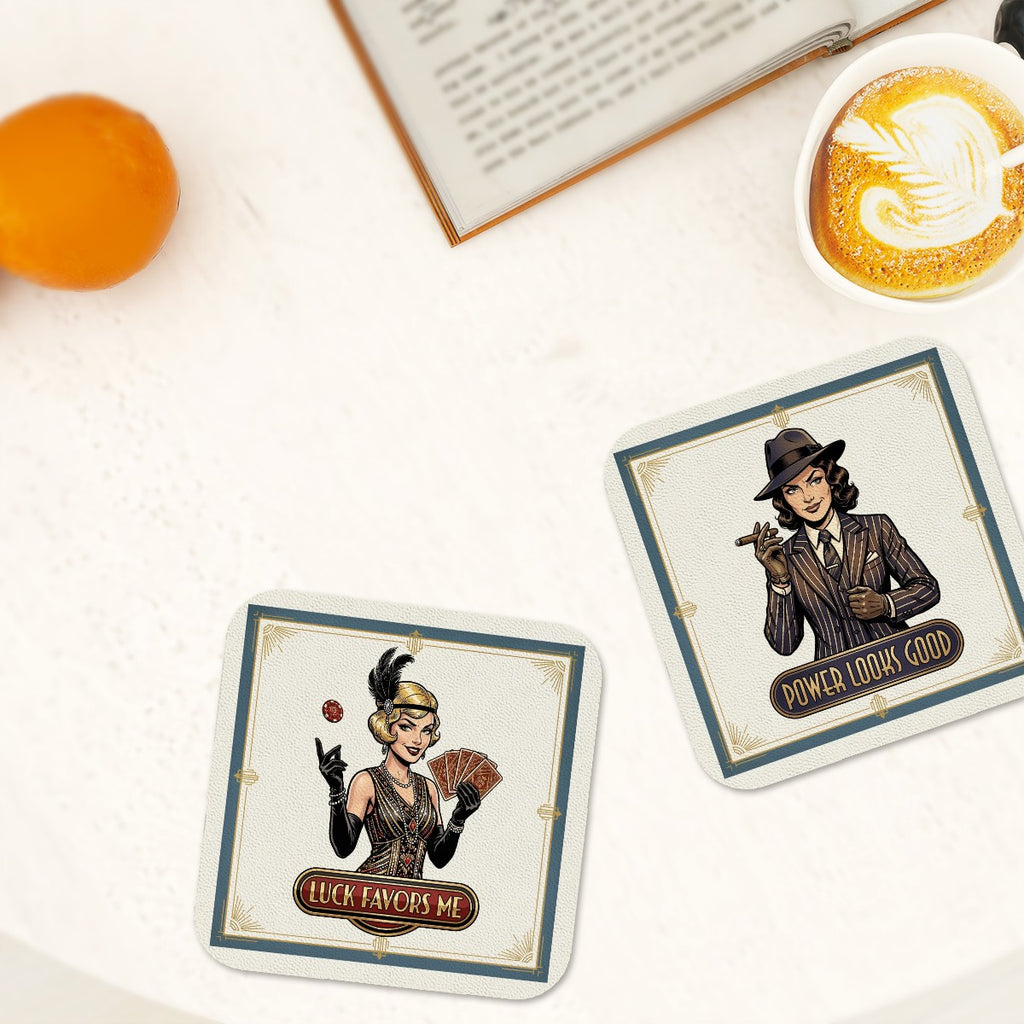 1920s Art Deco Drink Coasters – Set of 6