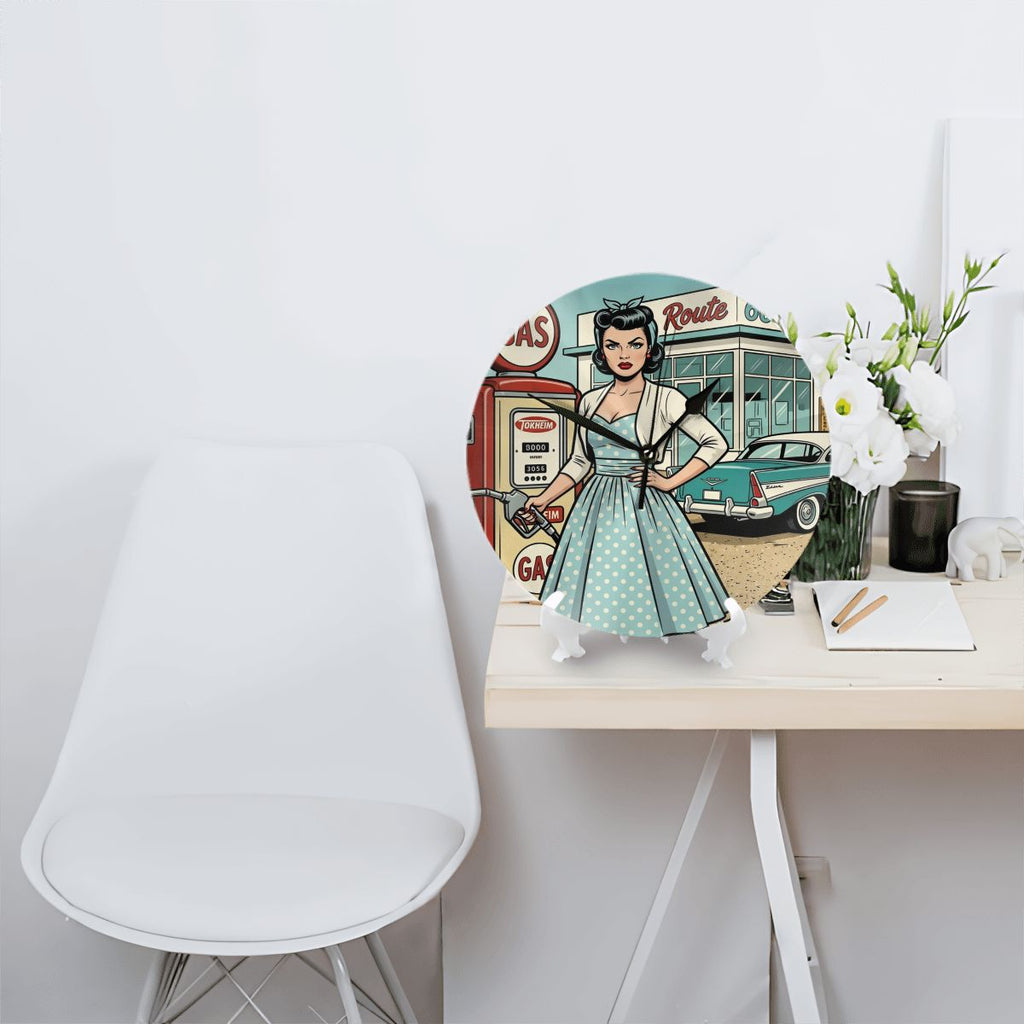50s Retro Wall & Desk Clock