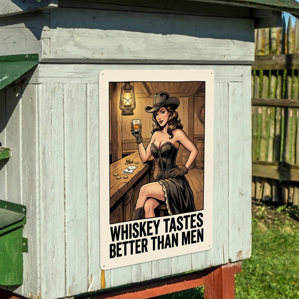 Western Metal Tin Sign 16"x12" (Vertical)