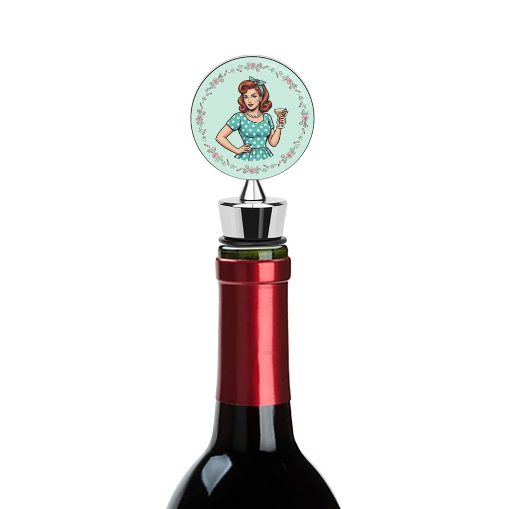 50s Retro Wine Bottle Stopper – Reusable Wine Saver
