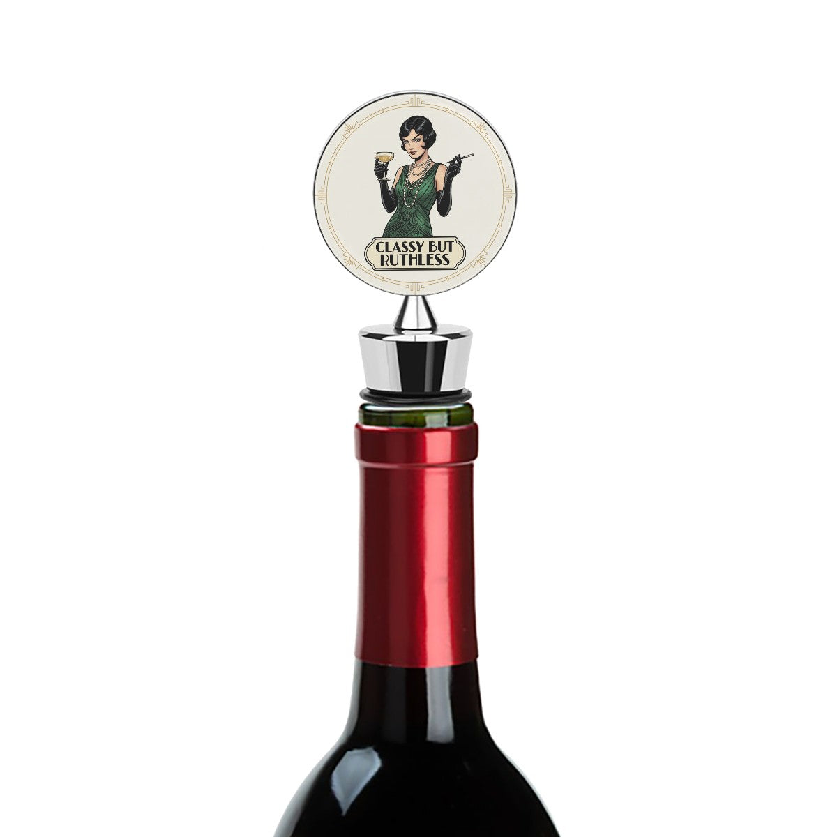 1920s Art Deco Wine Bottle Stopper – Vintage Style Meets Practical Wine Preservation