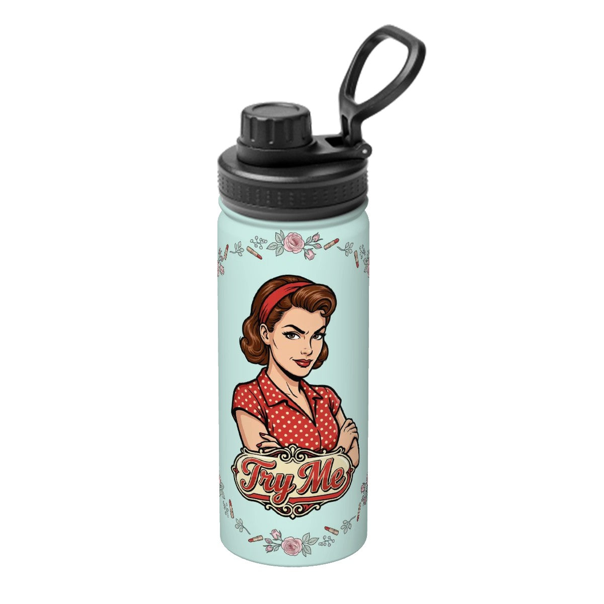 50s Retro Insulated Water Bottle (18oz)