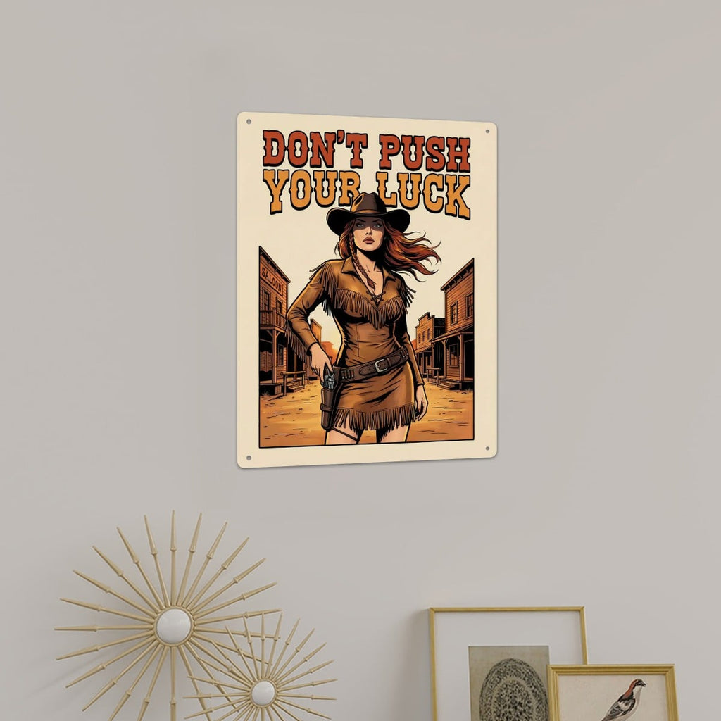 Western Metal Tin Sign 16"x12" (Vertical)