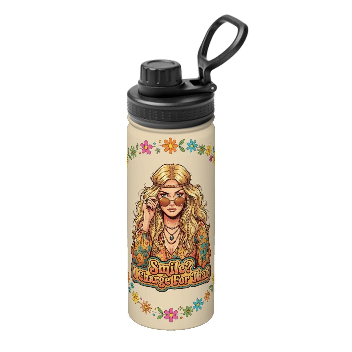 70s Retro Insulated Water Bottle (18oz)