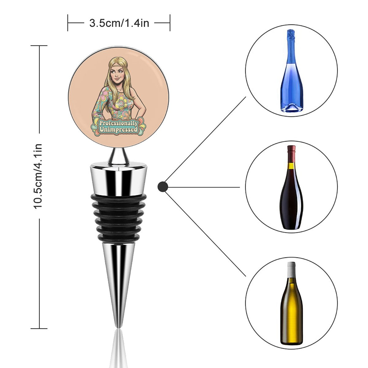 70s Retro Wine Bottle Stopper
