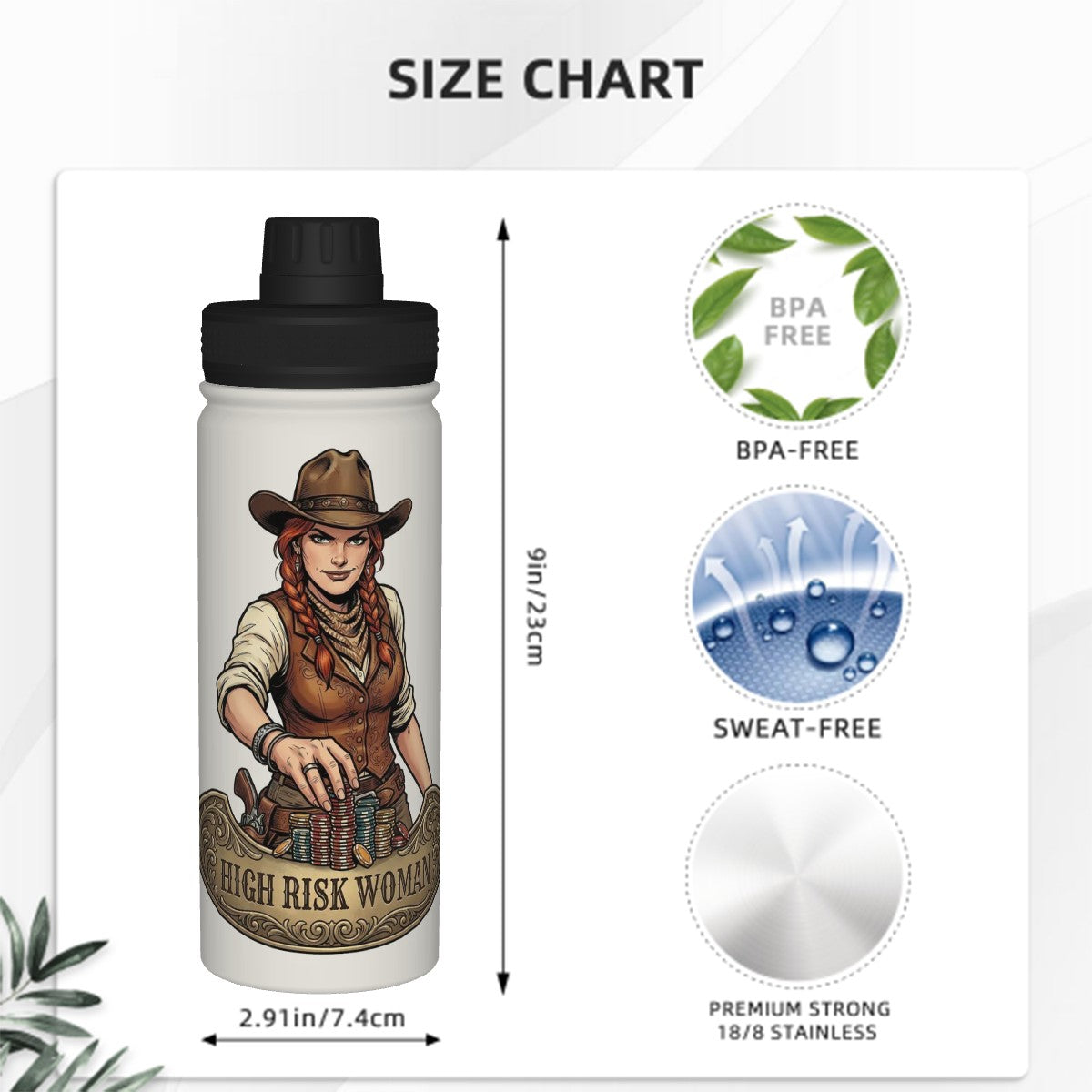 Western Insulated Water Bottle (18oz)