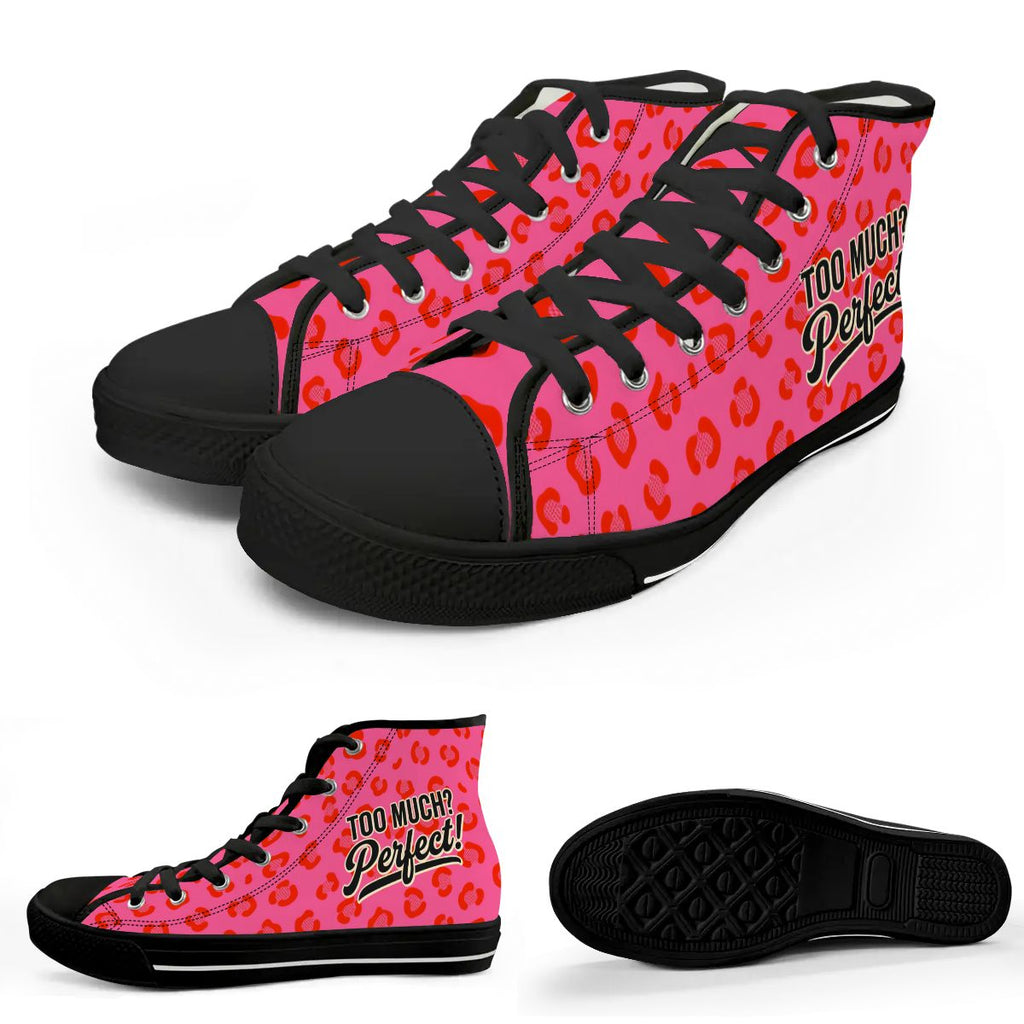 50s Retro High Top Canvas Shoes