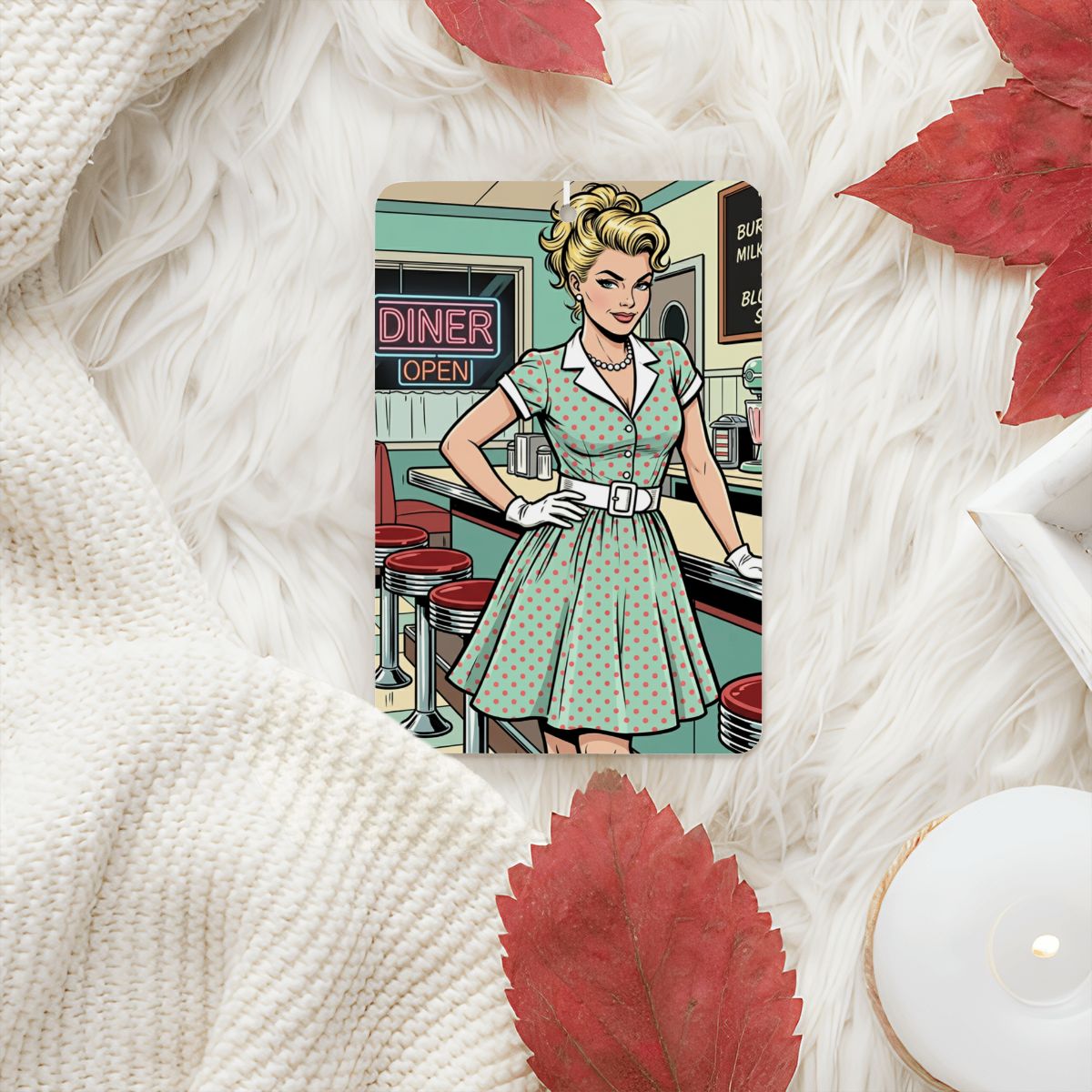 50s Retro Car Air Freshener Card