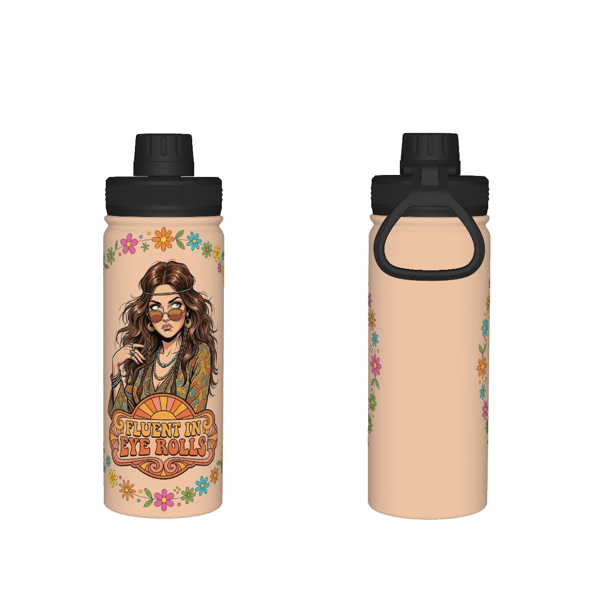 70s Retro Insulated Water Bottle (18oz)