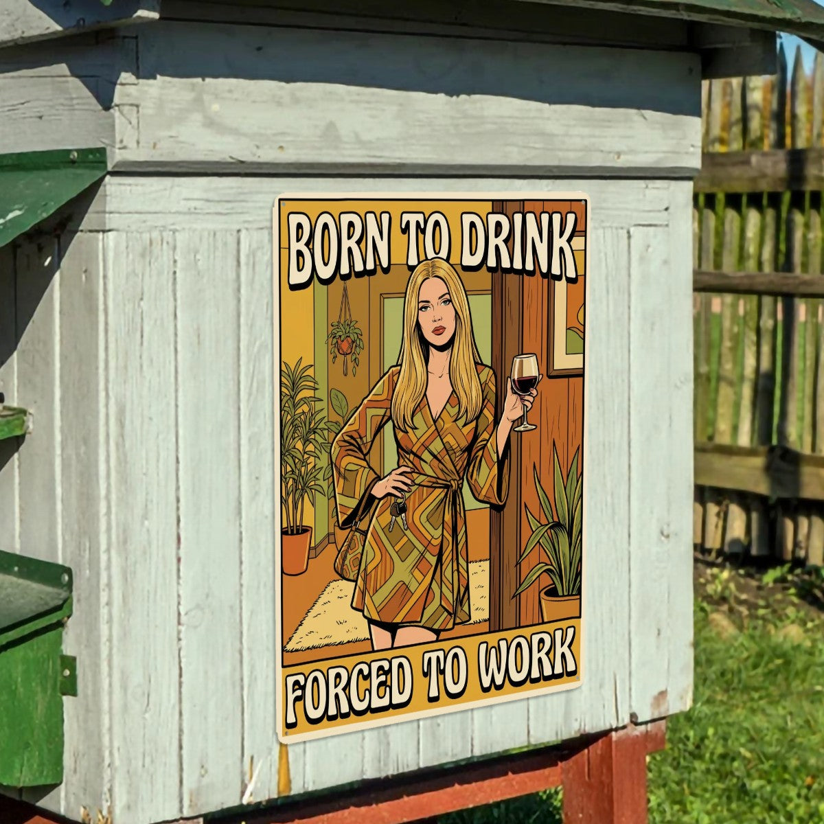70s Retro Metal Tin Sign  16"x12" (Vertical)