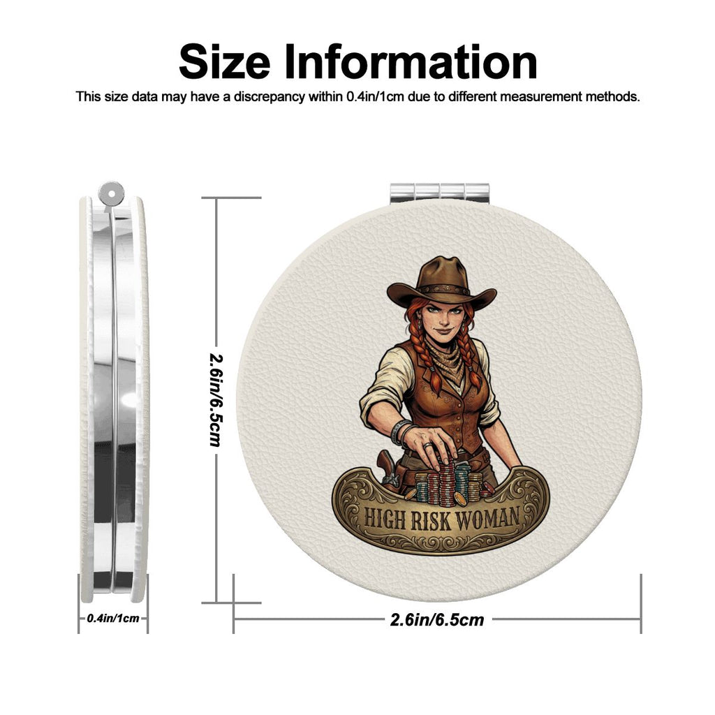 Western Compact Pocket Mirror – High Risk Woman