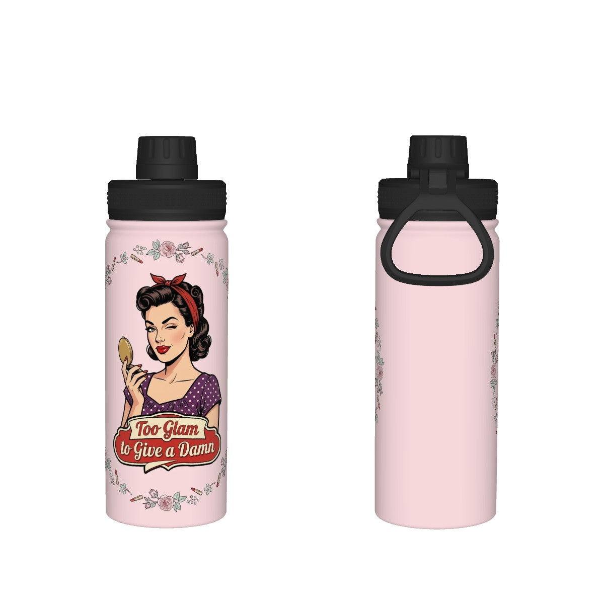 50s Retro Insulated Water Bottle (18oz)