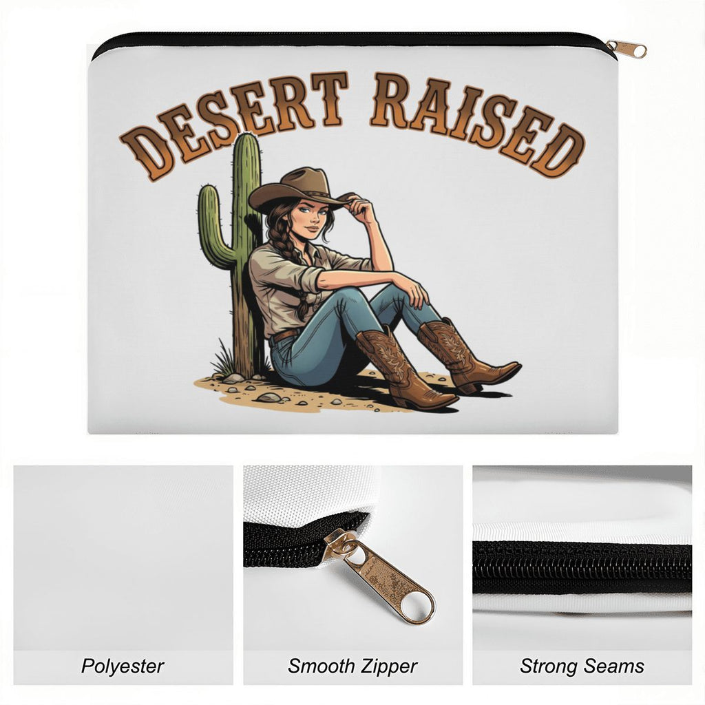 Desert Raised Cowgirl Travel Makeup Pouch