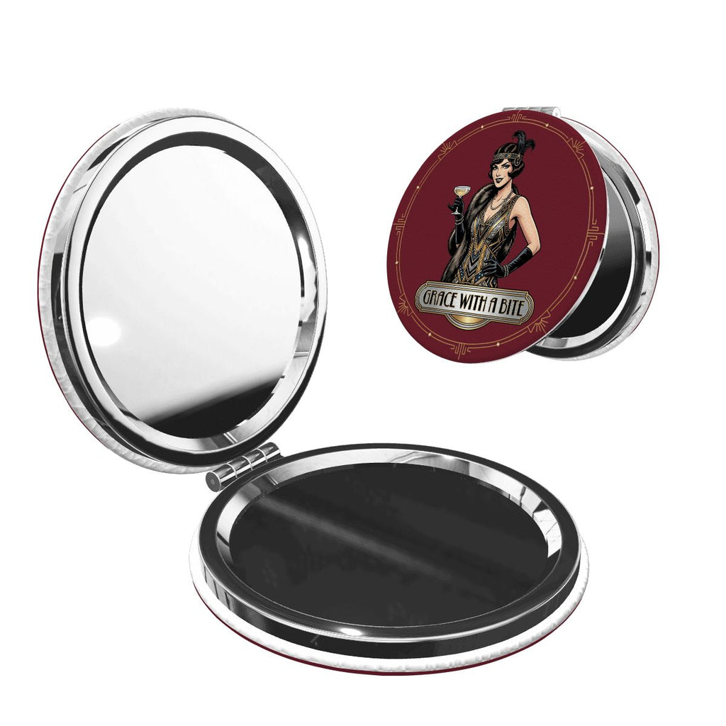 1920s Art Deco Compact Pocket Mirror
