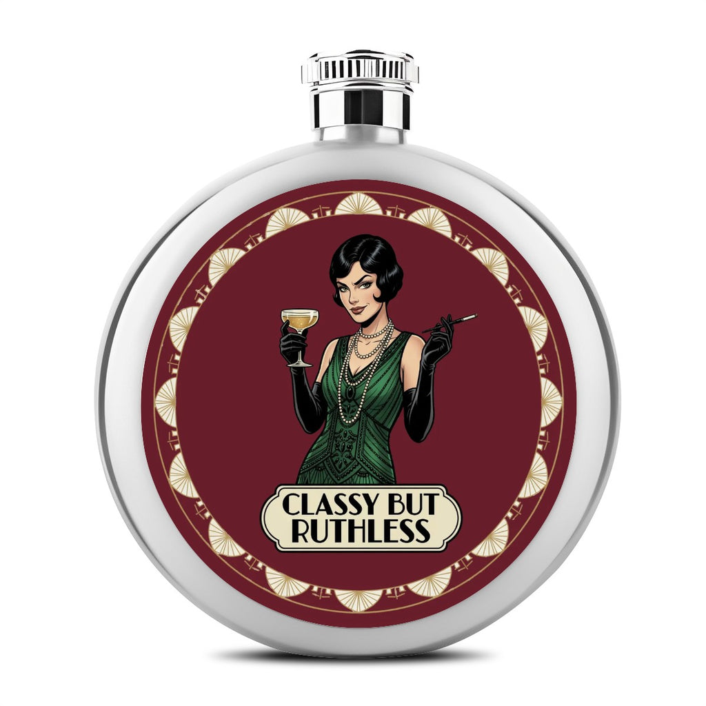 1920s Art Deco Round Flask (5 oz)
