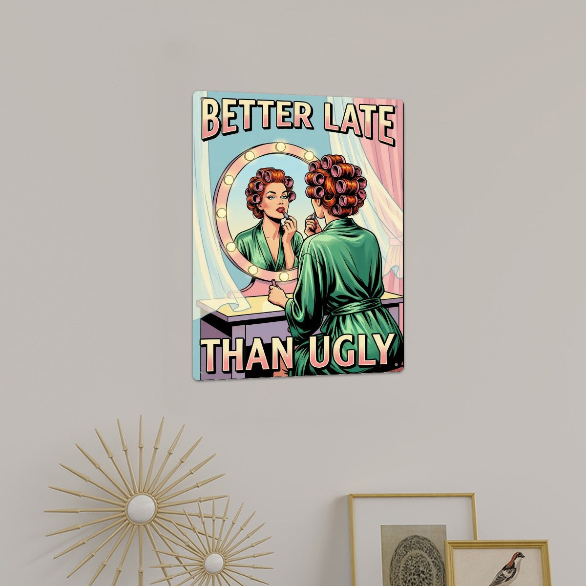 50s Retro Metal Tin Sign 16"x12" (Vertical)