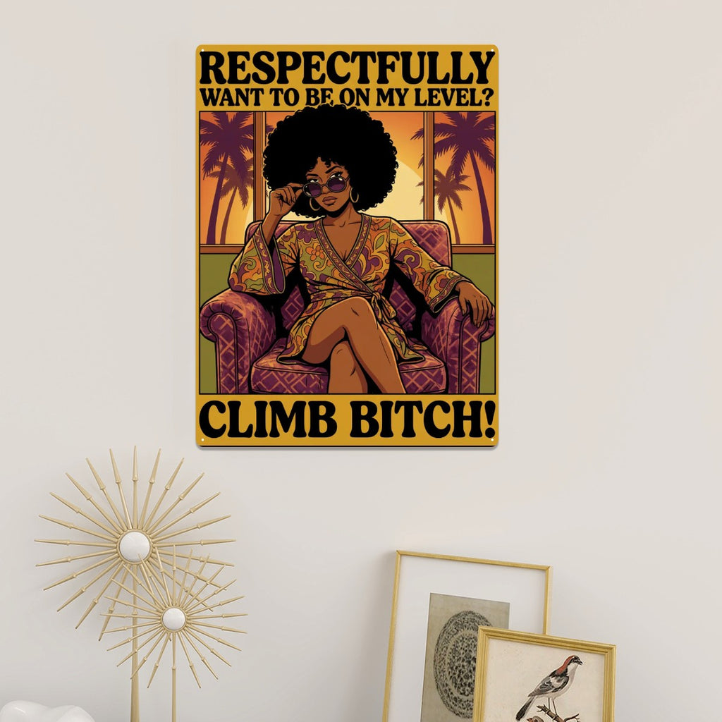 70s Retro Metal Tin Sign  16"x12" (Vertical)