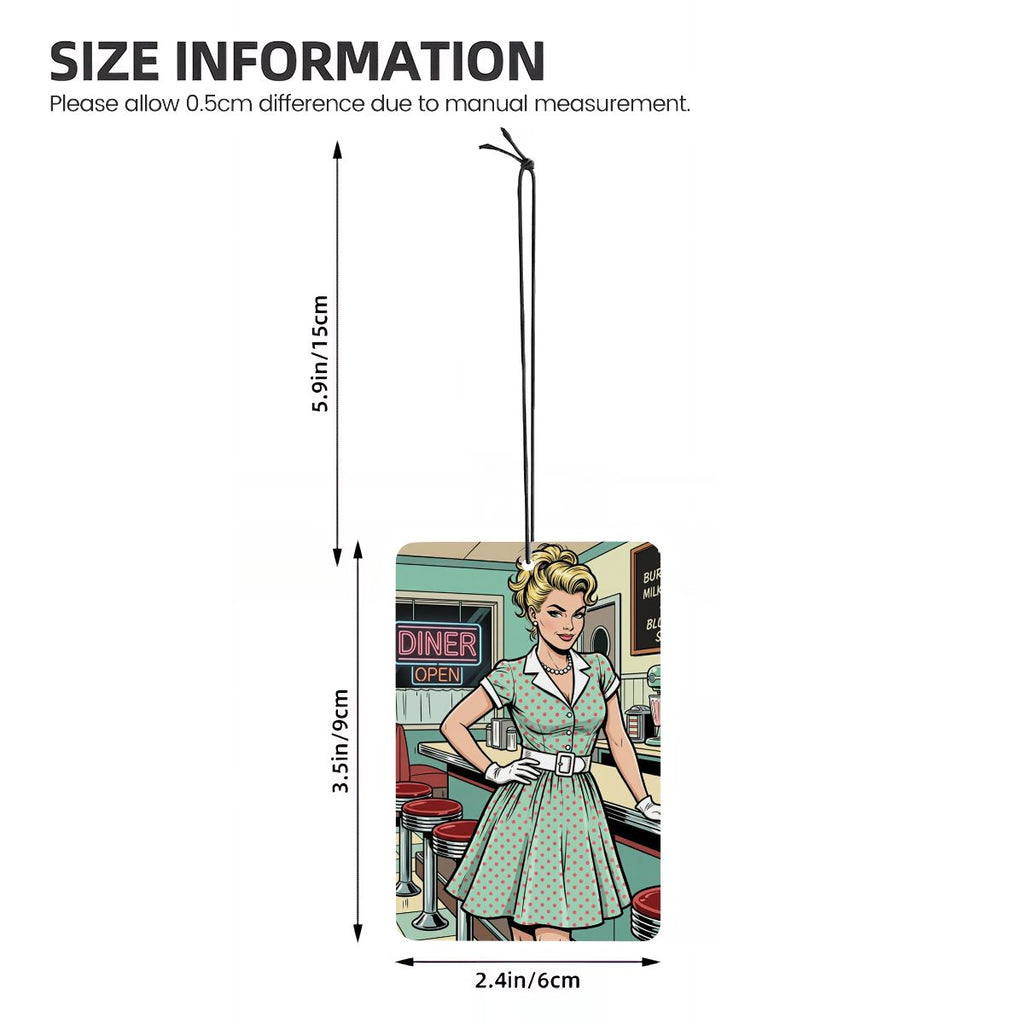 50s Retro Car Air Freshener Card