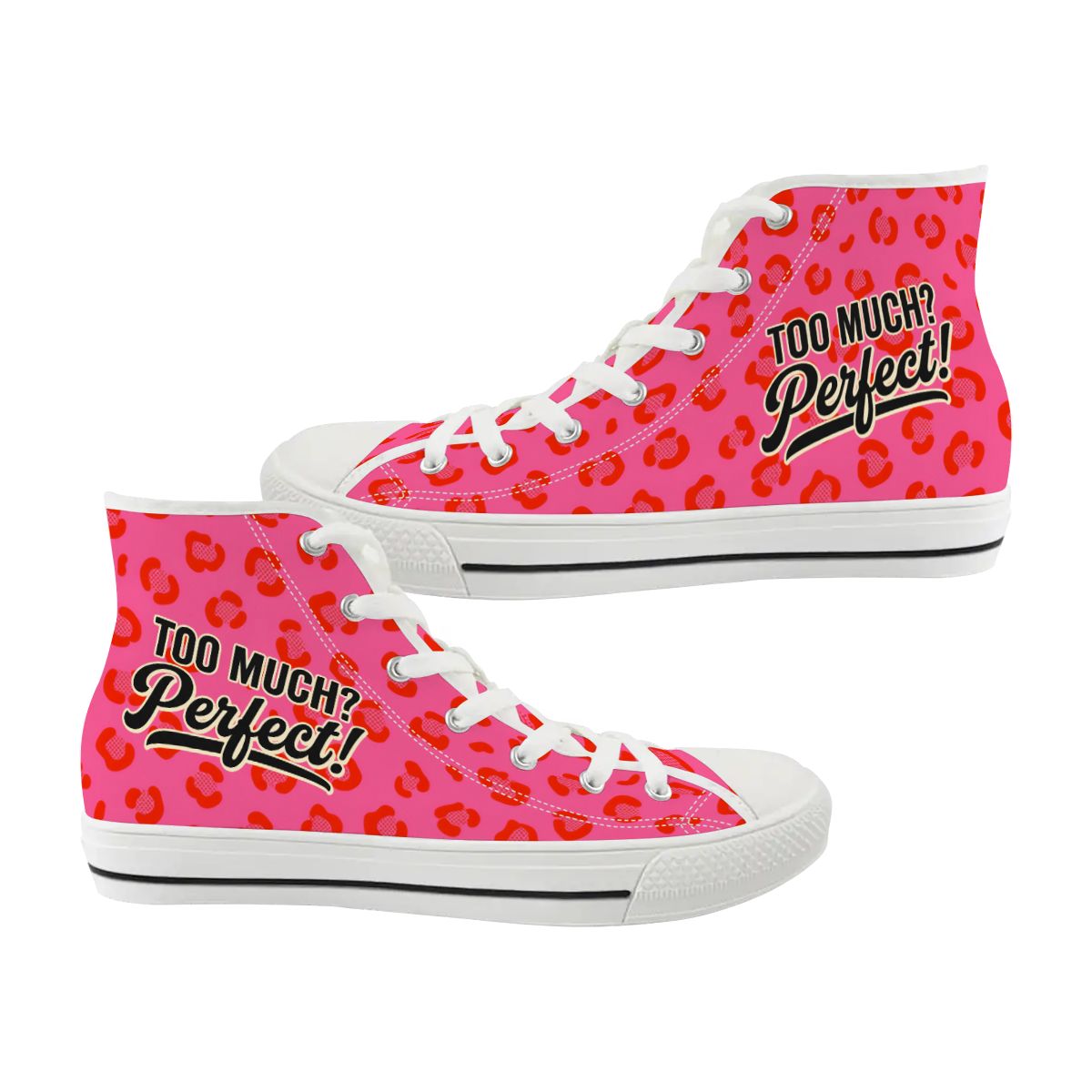 50s Retro High Top Canvas Shoes