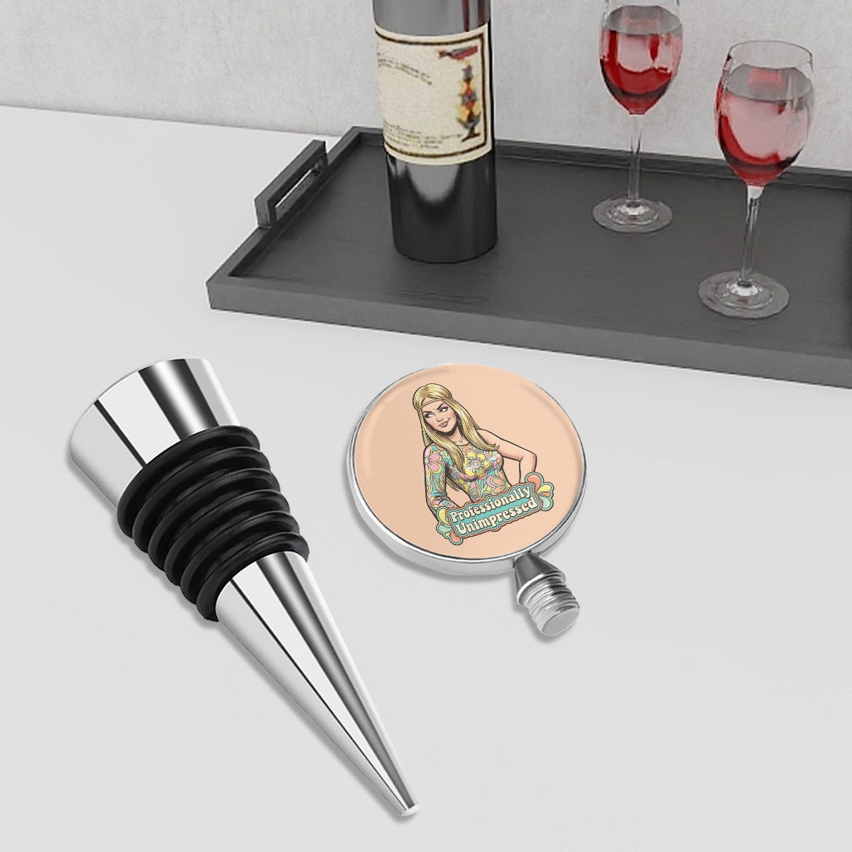 70s Retro Wine Bottle Stopper