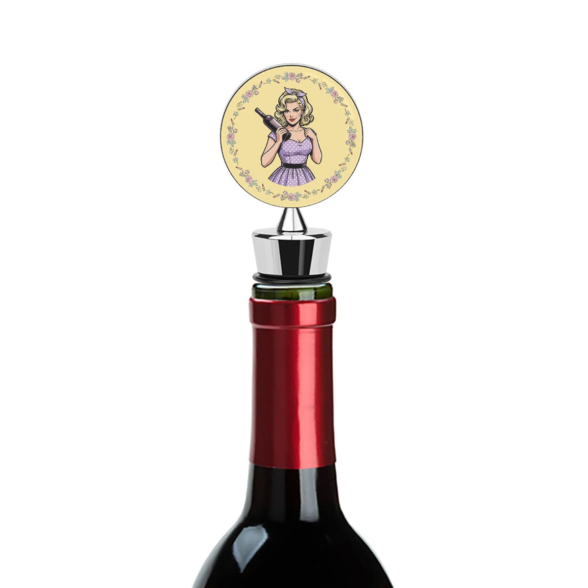 50s Retro Wine Bottle Stopper – Reusable Wine Saver