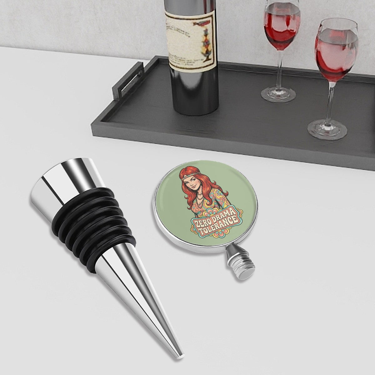 70s Retro Wine Bottle Stopper