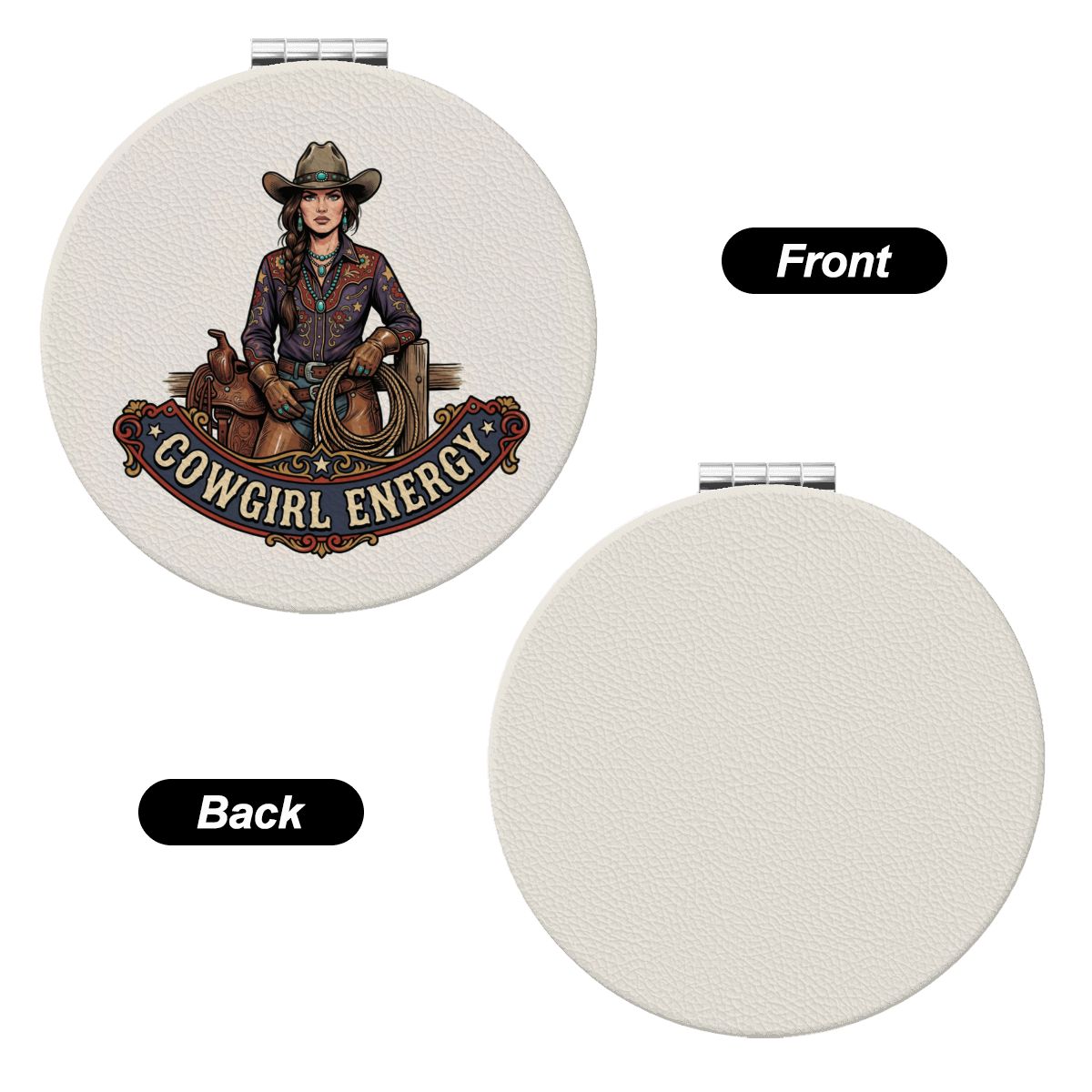 Western Compact Pocket Mirror – Cowgirl Energy