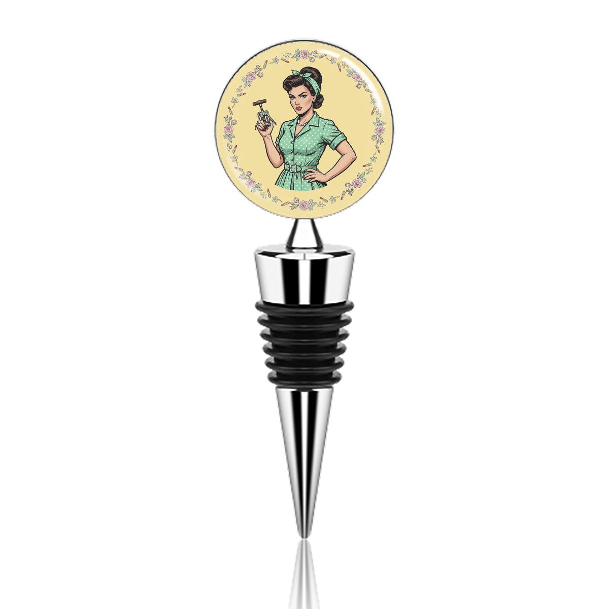 50s Retro Wine Bottle Stopper – Reusable Wine Saver