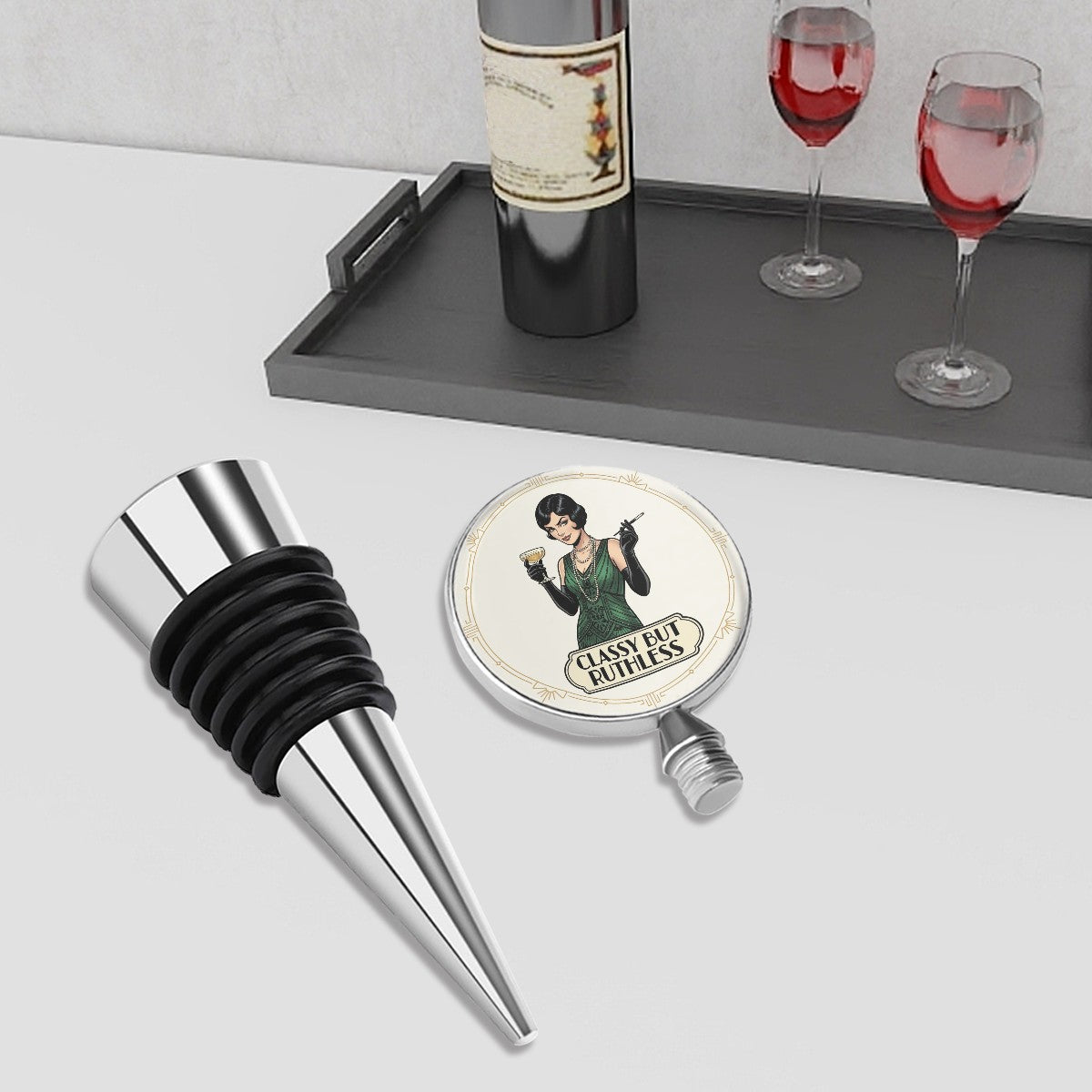1920s Art Deco Wine Bottle Stopper – Vintage Style Meets Practical Wine Preservation