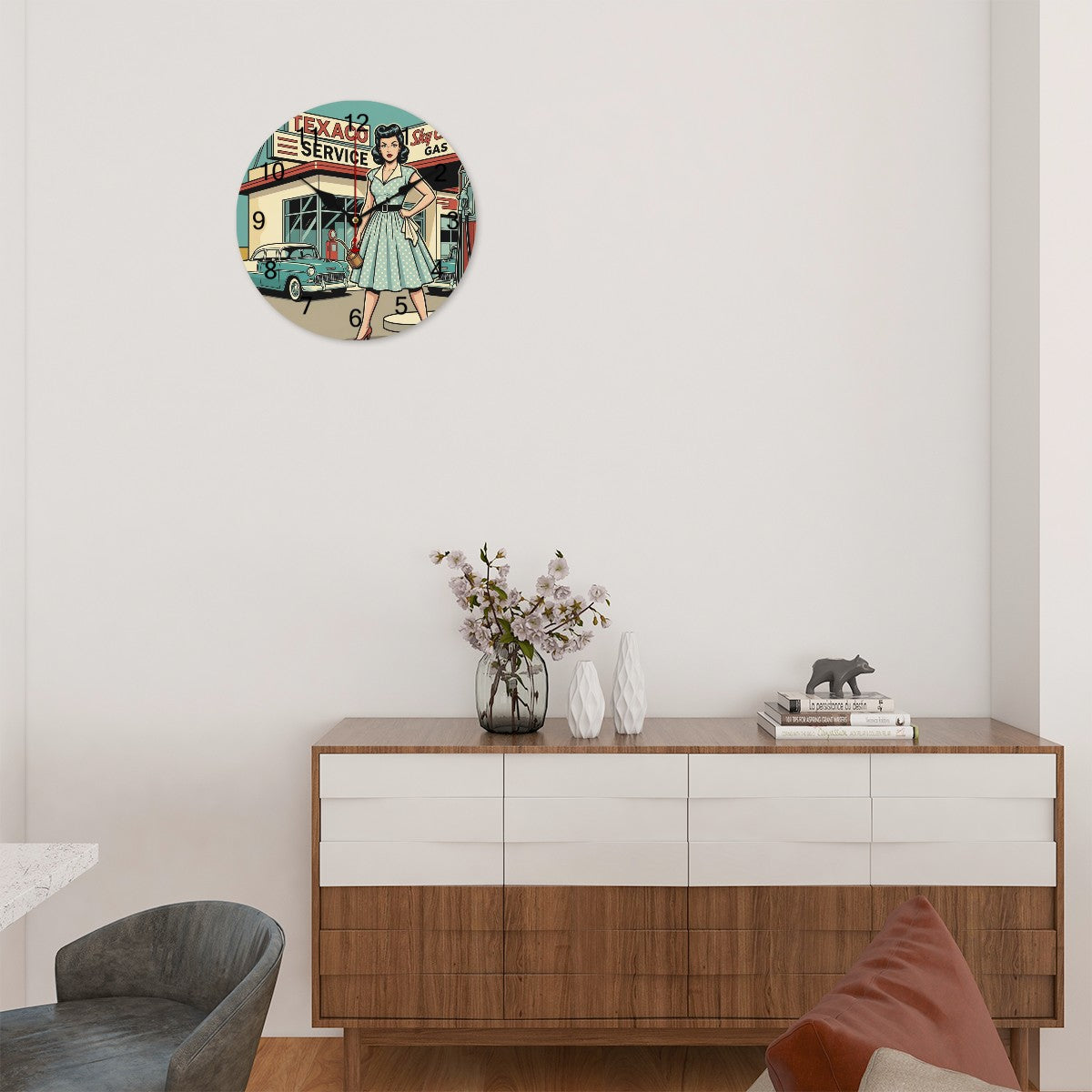 50s Retro Wall Clock