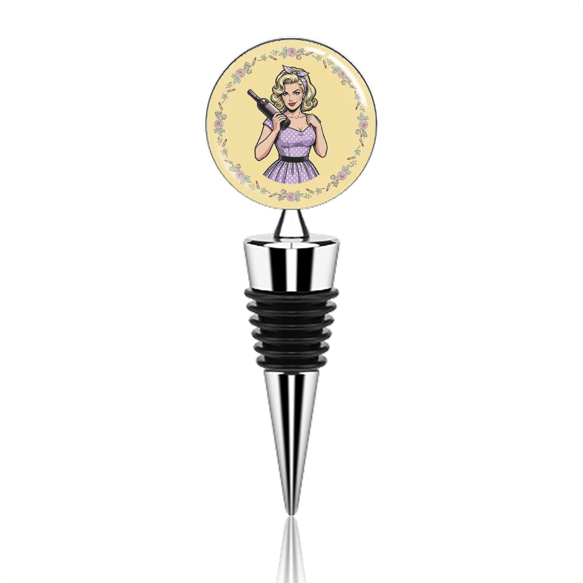 50s Retro Wine Bottle Stopper – Reusable Wine Saver