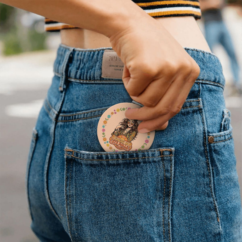 70s Retro Compact Pocket Mirror