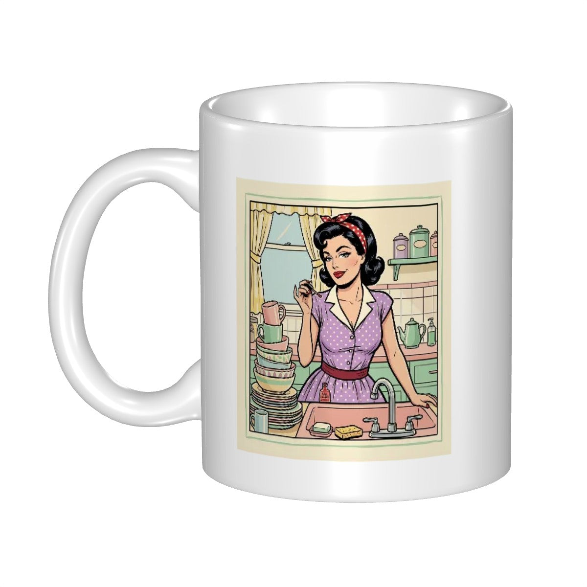 50s Retro Ceramic Coffee Mug (11oz)