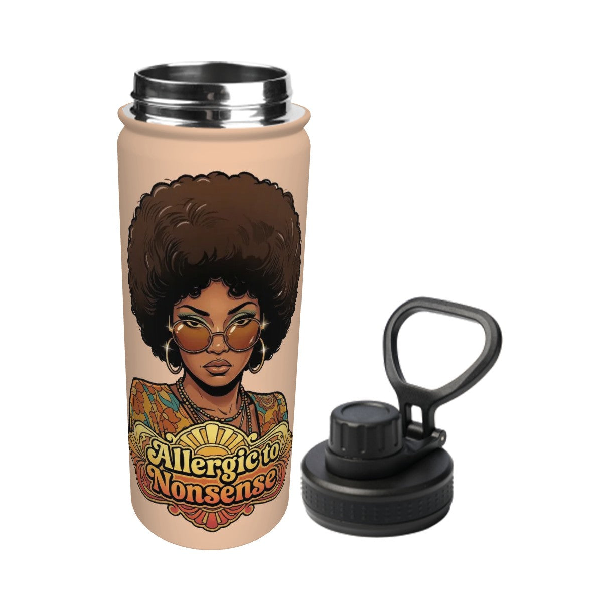 70s Retro Insulated Water Bottle (18oz)