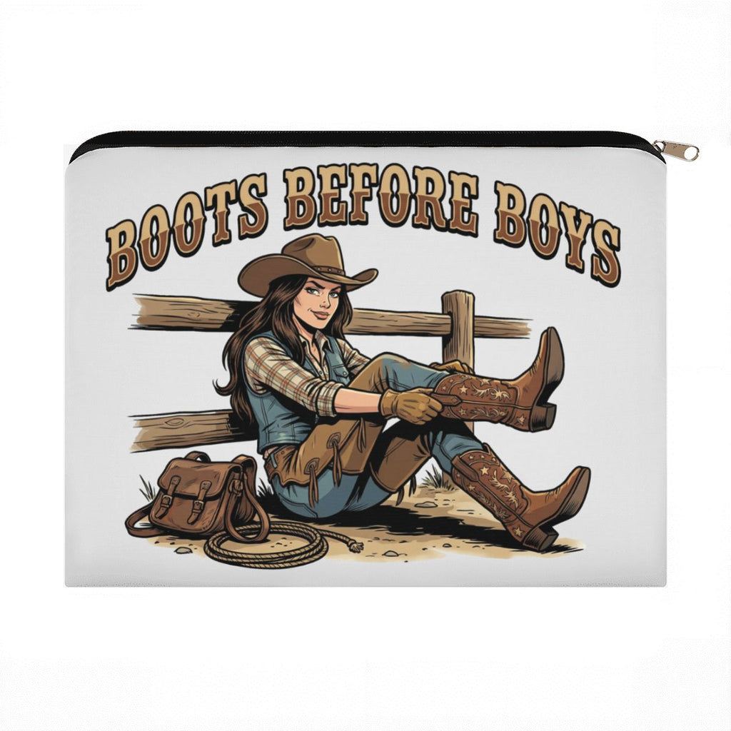Boots Before Boys Cowgirl Travel Makeup Pouch