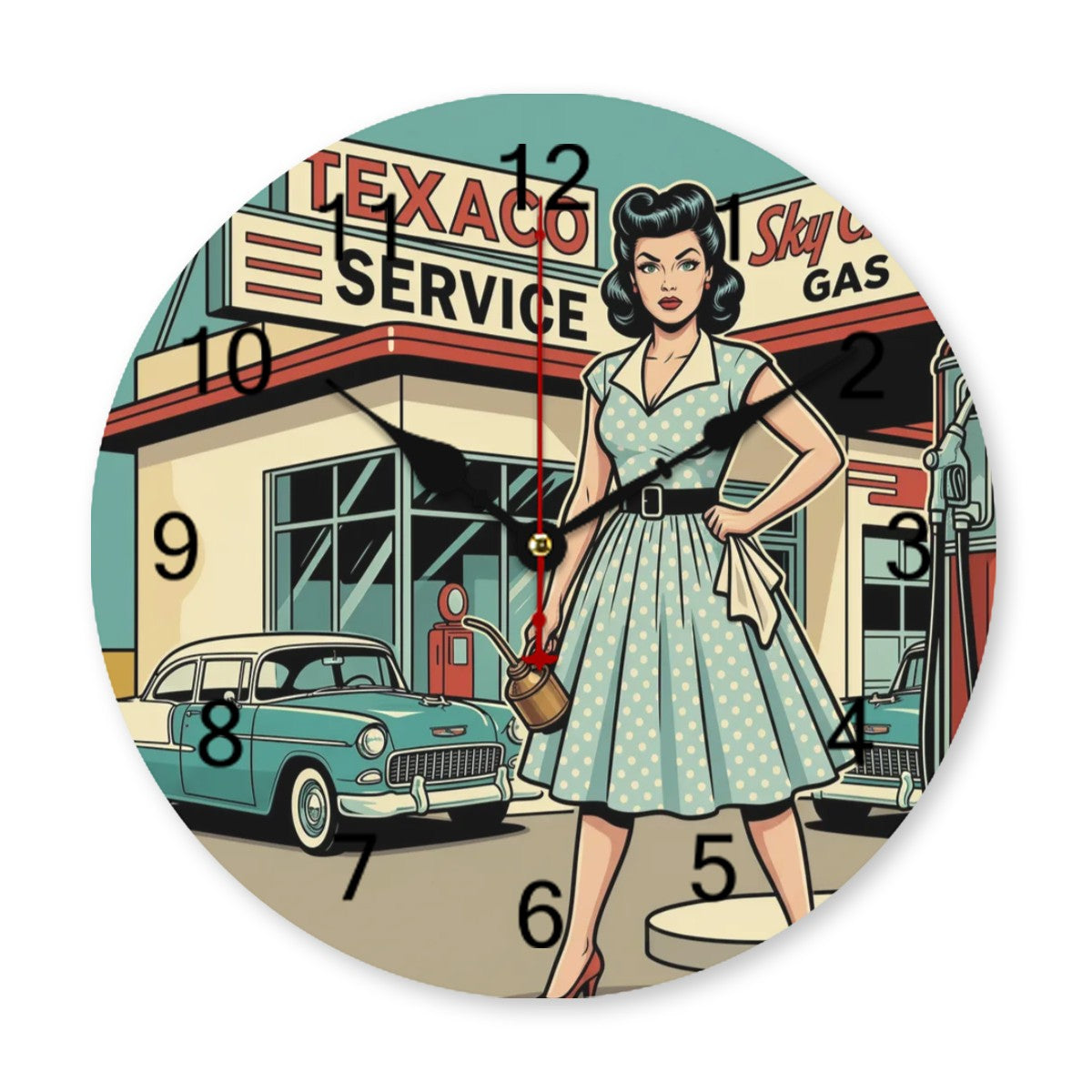 50s Retro Wall Clock