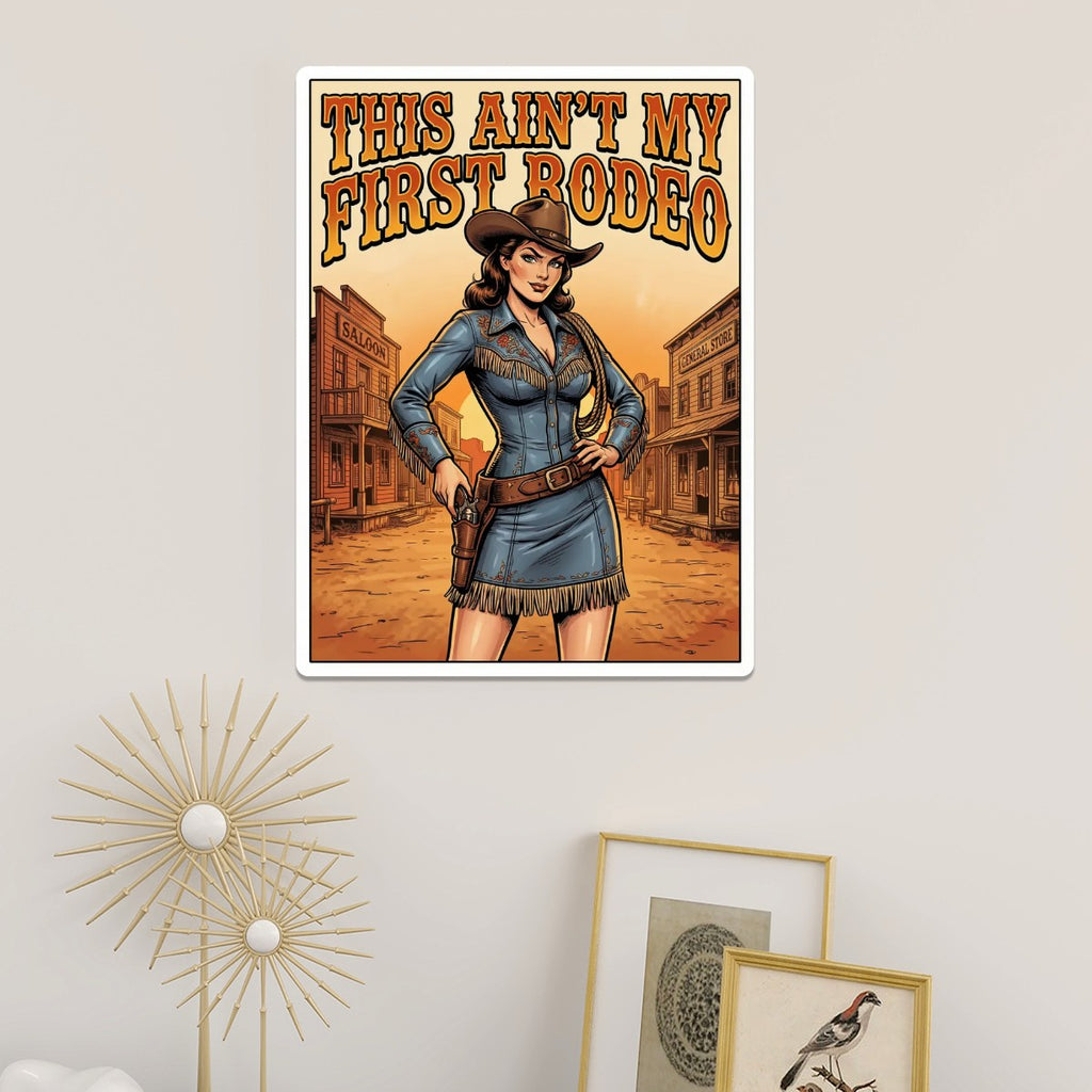 Western Metal Tin Sign  16"x12" (Vertical)