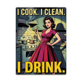 50s Retro Metal Tin Sign 16"x12" (Vertical)